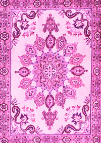 Medallion Pink Traditional Rug, tr4403pnk