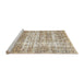 Sideview of Machine Washable Traditional Dark Almond Brown Rug, wshtr4404