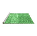 Sideview of Machine Washable Persian Emerald Green Traditional Area Rugs, wshtr4404emgrn