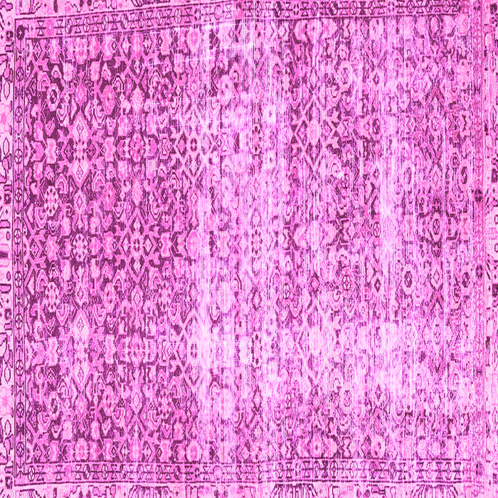Square Machine Washable Persian Pink Traditional Rug, wshtr4404pnk