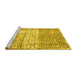 Sideview of Machine Washable Persian Yellow Traditional Rug, wshtr4404yw