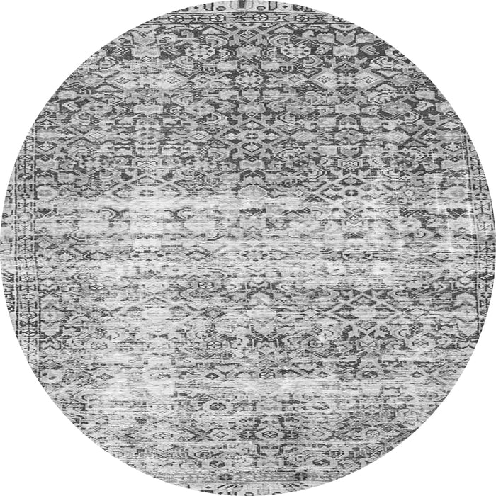 Machine Washable Persian Gray Traditional Rug, wshtr4404gry