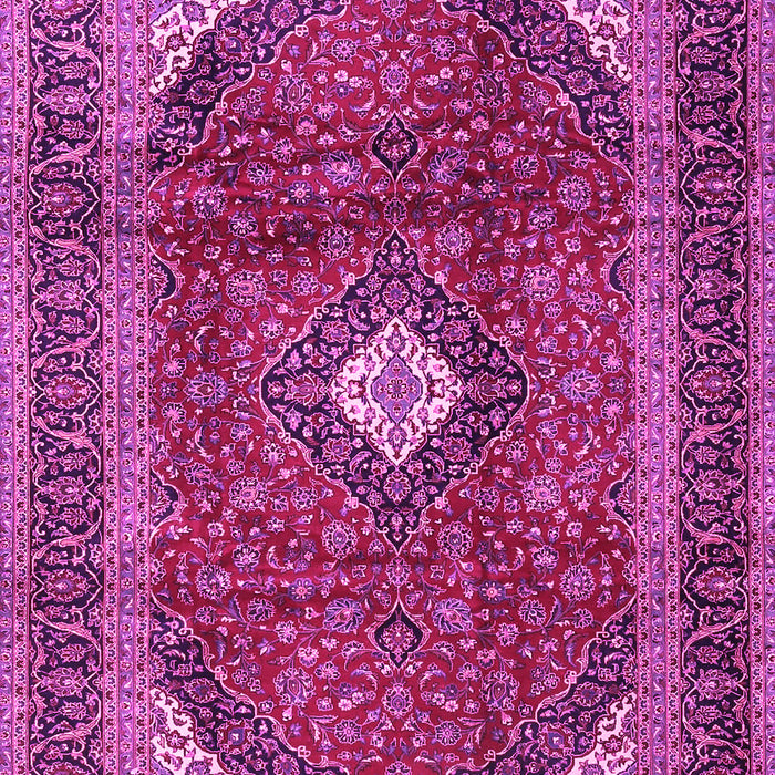 Machine Washable Medallion Pink Traditional Rug, wshtr4405pnk