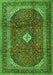 Medallion Green Traditional Rug, tr4405grn