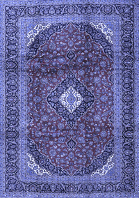 Medallion Blue Traditional Rug, tr4405blu