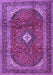 Medallion Purple Traditional Rug, tr4405pur