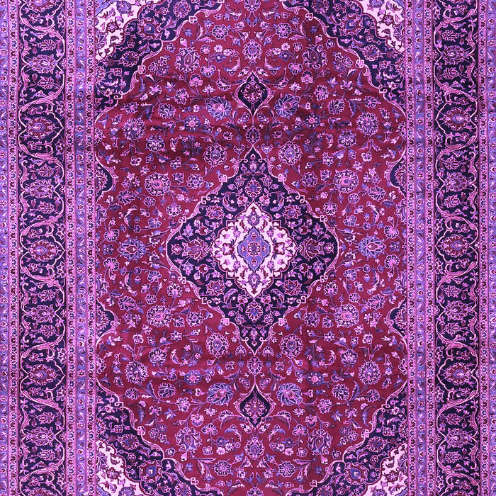 Machine Washable Medallion Purple Traditional Area Rugs, wshtr4405pur