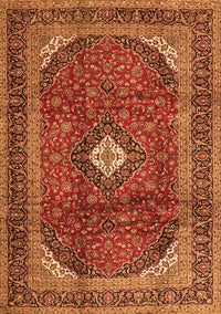 Medallion Orange Traditional Rug, tr4405org