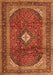 Medallion Orange Traditional Rug, tr4405org