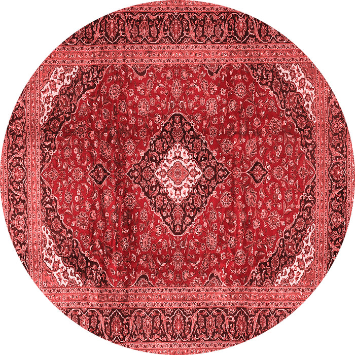 Machine Washable Medallion Red Traditional Rug, wshtr4405red