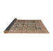 Sideview of Traditional Dark Gold Brown Persian Rug, tr4406