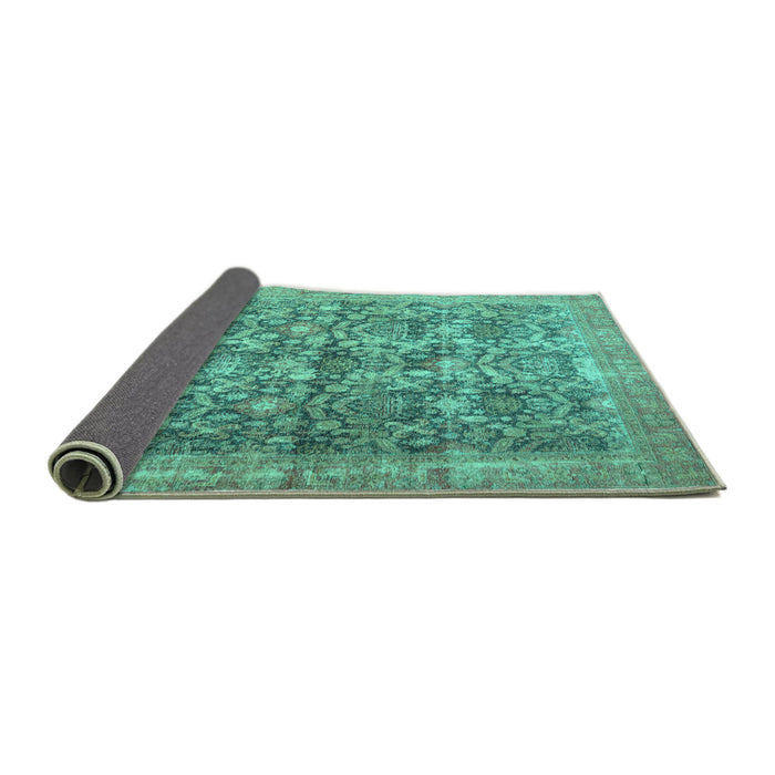 Sideview of Persian Turquoise Traditional Rug, tr4406turq