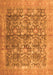 Serging Thickness of Machine Washable Persian Orange Traditional Area Rugs, wshtr4406org