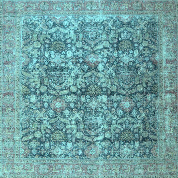 Square Persian Light Blue Traditional Rug, tr4406lblu