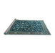 Sideview of Machine Washable Persian Light Blue Traditional Rug, wshtr4407lblu