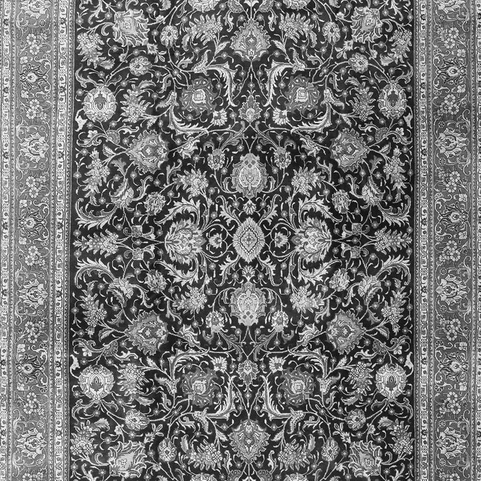 Serging Thickness of Machine Washable Persian Gray Traditional Rug, wshtr4407gry