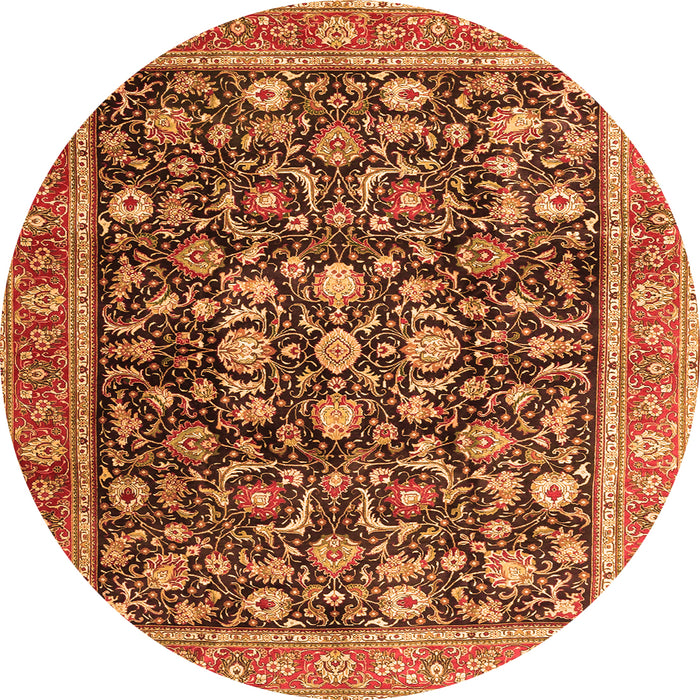 Square Persian Orange Traditional Rug, tr4407org