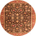 Square Persian Orange Traditional Rug, tr4407org