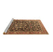 Sideview of Machine Washable Persian Brown Traditional Rug, wshtr4407brn