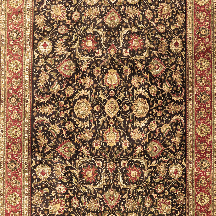 Machine Washable Persian Brown Traditional Rug, wshtr4407brn