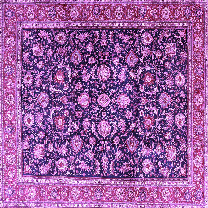 Square Persian Purple Traditional Rug, tr4407pur
