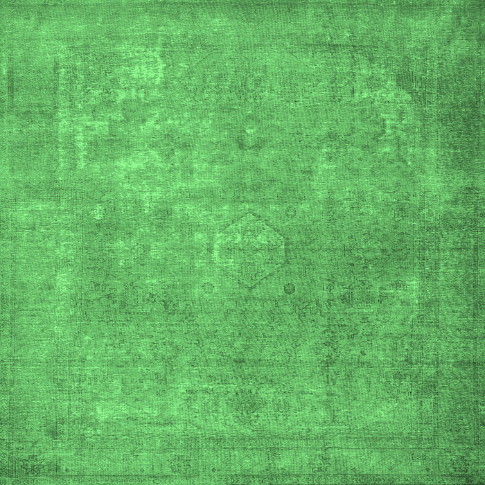 Square Persian Emerald Green Traditional Rug, tr4408emgrn