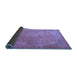 Sideview of Persian Blue Traditional Rug, tr4408blu