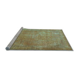 Sideview of Machine Washable Persian Light Blue Traditional Rug, wshtr4408lblu