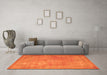 Machine Washable Persian Orange Traditional Area Rugs in a Living Room, wshtr4408org