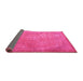 Sideview of Persian Pink Traditional Rug, tr4408pnk