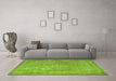 Machine Washable Persian Green Traditional Area Rugs in a Living Room,, wshtr4408grn