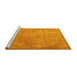 Sideview of Machine Washable Persian Yellow Traditional Rug, wshtr4408yw