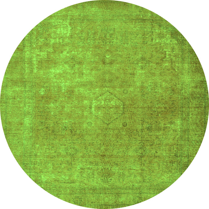 Square Persian Green Traditional Rug, tr4408grn