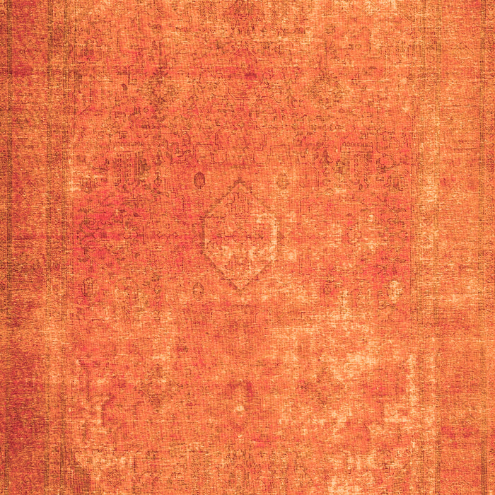 Serging Thickness of Machine Washable Persian Orange Traditional Area Rugs, wshtr4408org