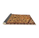 Sideview of Traditional Saffron Red Persian Rug, tr4409