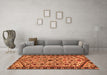 Machine Washable Persian Orange Traditional Area Rugs in a Living Room, wshtr4409org