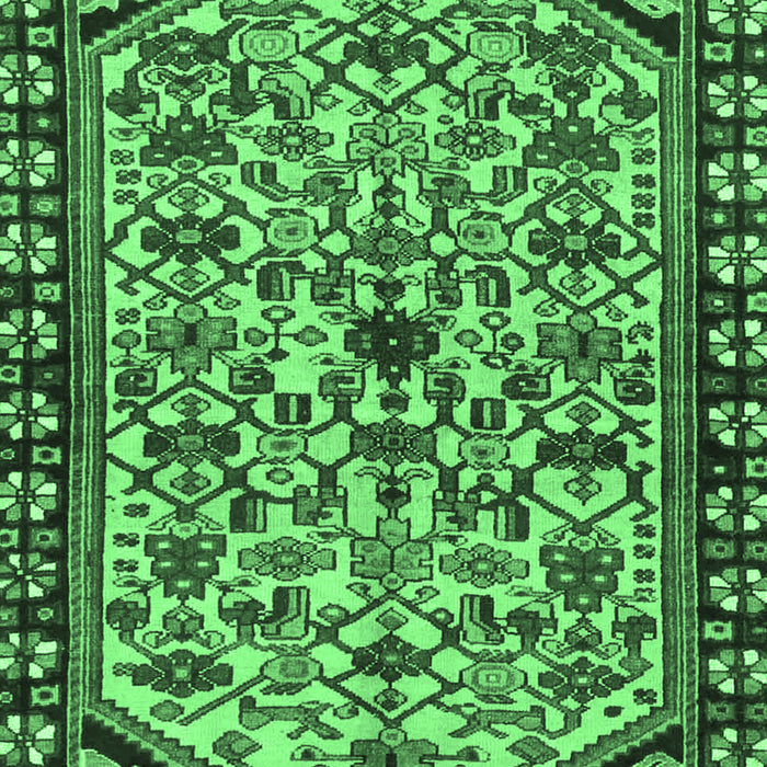 Machine Washable Persian Emerald Green Traditional Area Rugs, wshtr4409emgrn