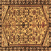 Square Persian Brown Traditional Rug, tr4409brn