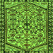 Round Machine Washable Persian Green Traditional Area Rugs, wshtr4409grn