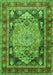 Medallion Green Traditional Rug, tr440grn