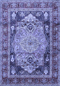 Medallion Blue Traditional Rug, tr440blu