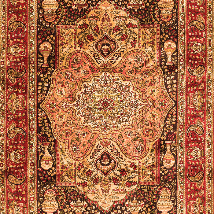 Medallion Orange Traditional Rug, tr440org