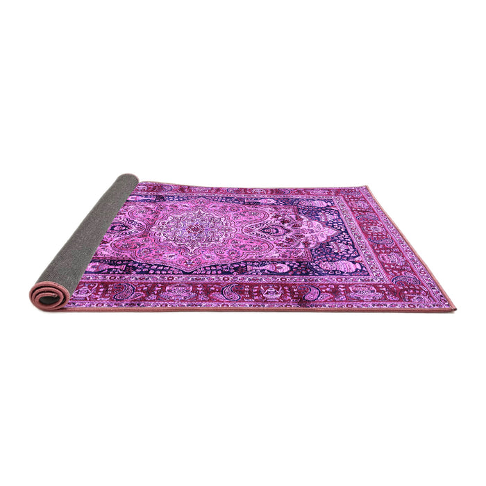 Sideview of Medallion Purple Traditional Rug, tr440pur