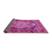 Sideview of Medallion Pink Traditional Rug, tr440pnk