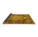 Sideview of Medallion Yellow Traditional Rug, tr440yw