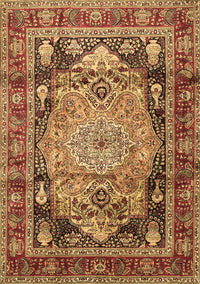 Medallion Brown Traditional Rug, tr440brn