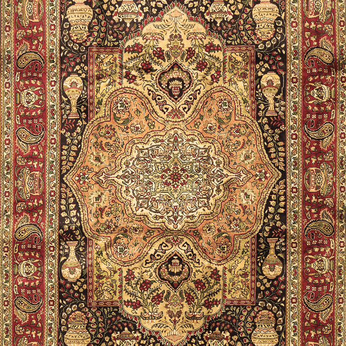 Medallion Brown Traditional Rug, tr440brn