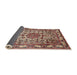 Sideview of Traditional Brown Red Medallion Rug, tr441