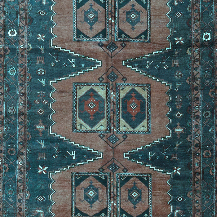 Machine Washable Persian Light Blue Traditional Rug, wshtr4410lblu