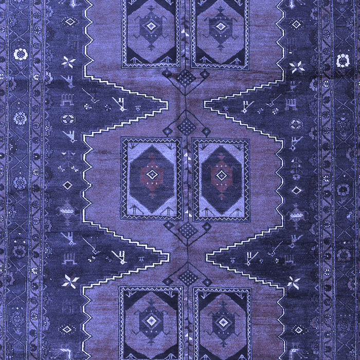 Machine Washable Persian Blue Traditional Rug, wshtr4410blu